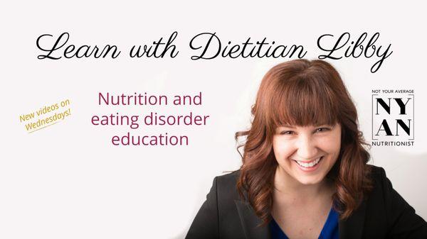 We have a YouTube channel with weekly videos on diet debunking and eating disorders