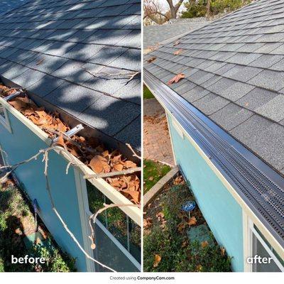 If you're having trouble keeping your gutters clean and debris free ask us about our gutter screens.