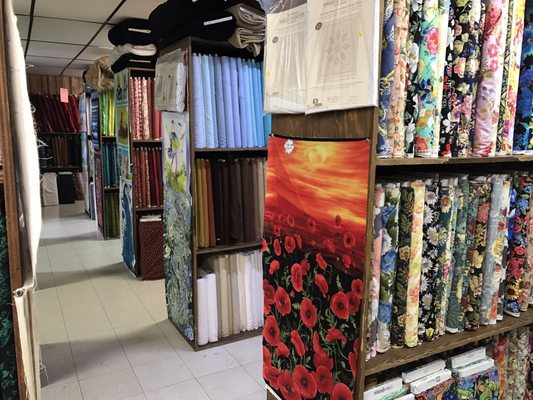 Some of the fabric rows