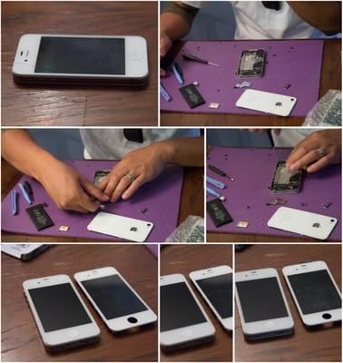 My iPhone 4S screen replacement experience. Before and after as well as "action" shots. Great job!