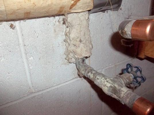 Water Pipes Covered In Asbestos