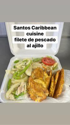 Filete de pescado al ajillo