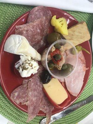 Beautifully plated and delicious antipasto platter