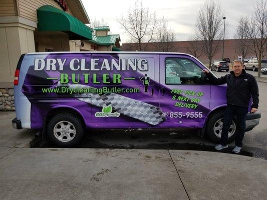 Dry Cleaning Butler delivery van - we delivery to you!