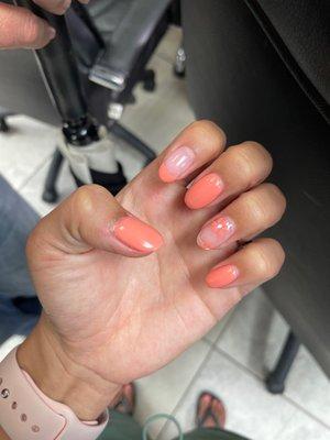 dip manicure with gel color