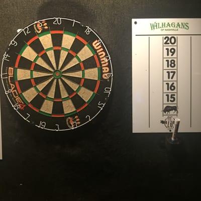 They have 10 steel tip dart boards and 1 soft top board!