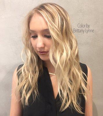 Balayage blonde highlights