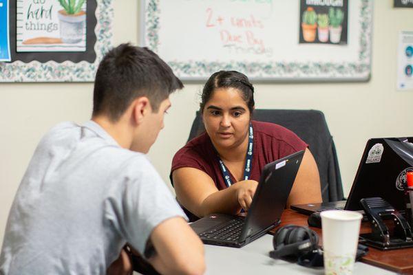 OFY teachers work with students to create a customized learning plans that support their high school grad goals.