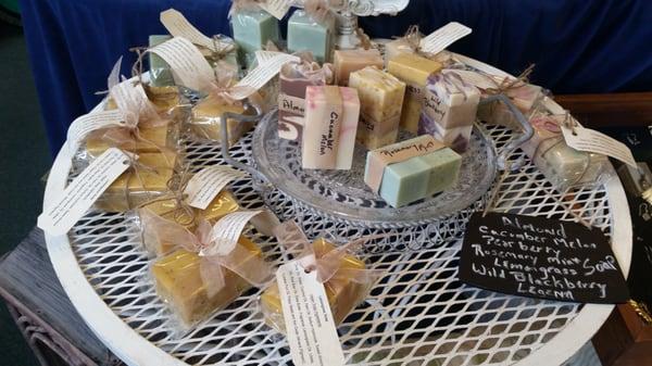 Handmade soaps in yummy scents.