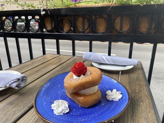 Glazed ice cream sandwich