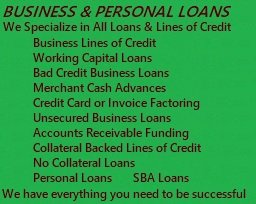 We Specialize in All Loans & Lines of Credit