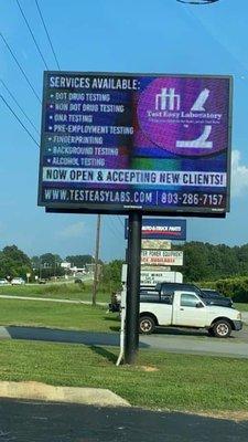 Look for Test Easy Laboratory on Highway 9 Bypass in Lancaster, SC