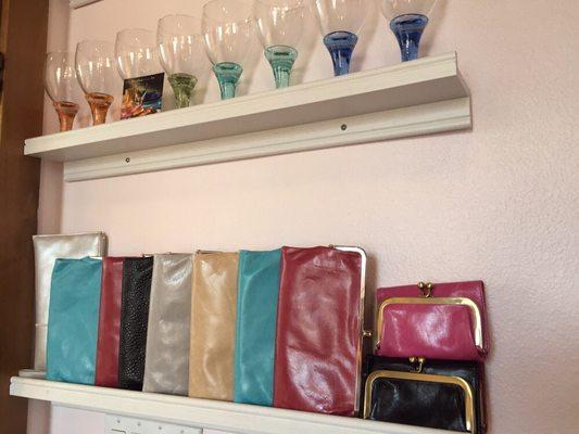 Boutique gifts, HOBO purses and wallets! Along with Fire and Light glasswear