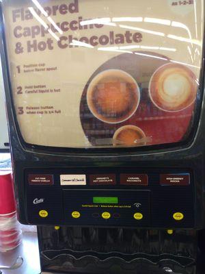 Cappuccino options... lots of options, and there's another machine.