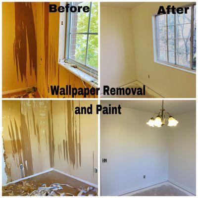 Wallpaper removal and Paint