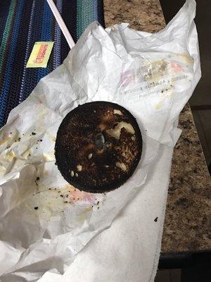 BURNED BAGEL!!