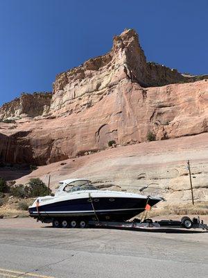 The boat being transferred to California when I bought it.