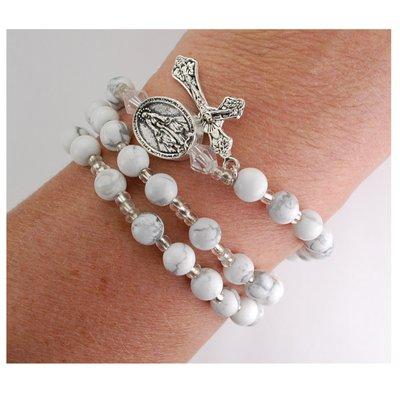 Beautiful Bracelet that  can be worn anytime or open into a Rosary whenever you want.  Available in assorted colors and stones.