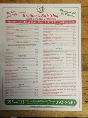 Tommy's Brother's Sub Shop