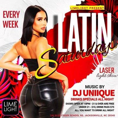 The Hottest Latin Night in Jacksonville NC and it all starts with DJ Uniique at 10pm with a mix of Music, Live Bands as promoted below. The