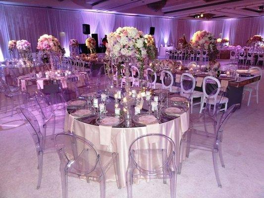 Chairs, Table cloth, Center pieces - we have it All!