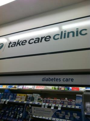 Take care clinic in back by pharmacy