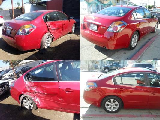 look at this one!!! 2009 Nissan Altima as if nothing happened!