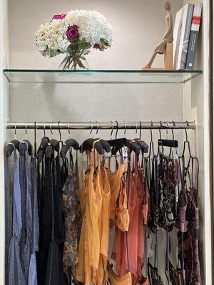 A colorful rack of lingerie inside Supernatural in Birmingham, MI.