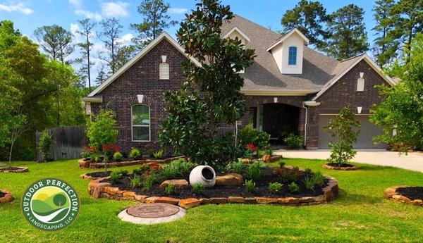 Custom front yard landscaping