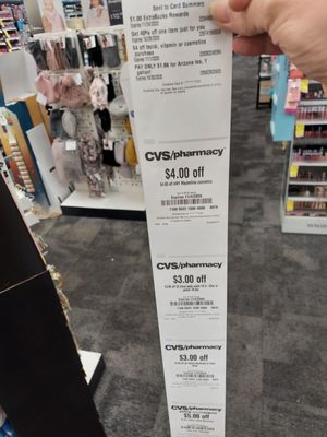 5 feet of coupons