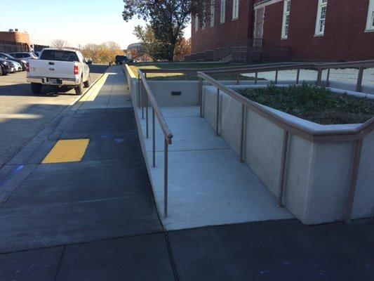 Ramp and sidewalk