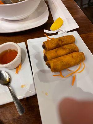 Pork and shrimp egg rolls