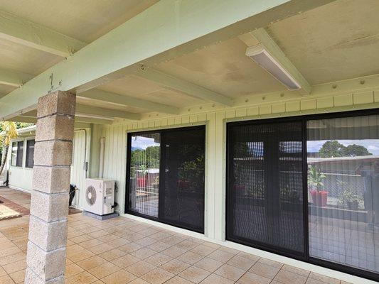 Lanai ceiling after power wash.