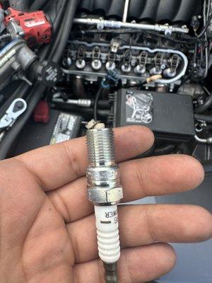 Spark plug that Matt put in the car