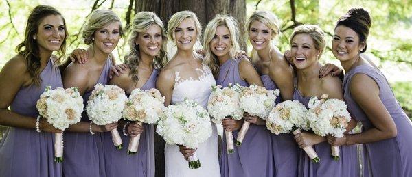 Makeup + Spray Tanning for this Bridal Party