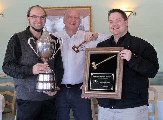 Beiler-Campbell Auctioneers Meryl Stoltzfus, Christ Taylor and Jake Yoder