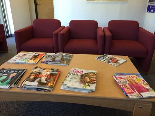 waiting room & magazine table