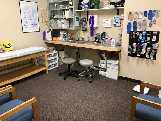 Orthotic exam room