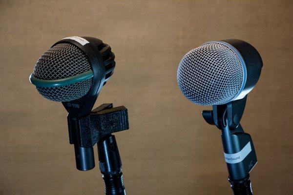 Left to Right: AKG D112, Shure Beta52