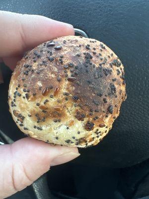 I have never seen a burnt bagel bite