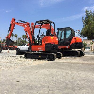 Kubota Excavators From 1 - 8 Tons. Cab or ROPS