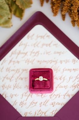 Calligraphy invitation envelope liner. Photo by Tina Jay Photography