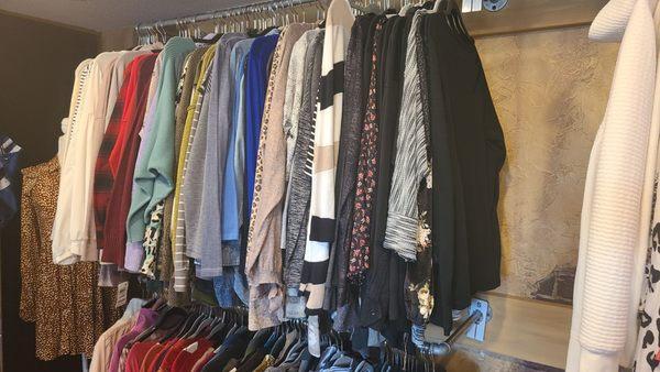 Great selection of fall and winter tops.