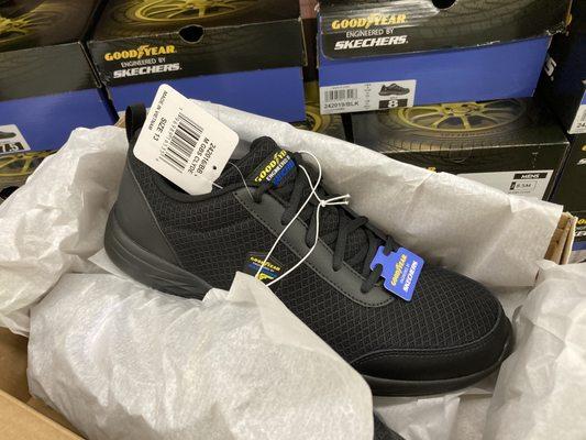 Goodyear Tire makes Skecher shoes.