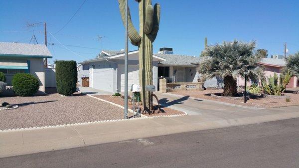 Extend and enclose carport into a garage. Apache Villa