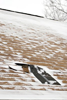 Roof damage from snow