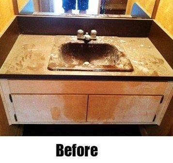 The sink needed a lot of work