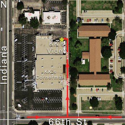 Map of KK's Video Studio's Drive-up Window