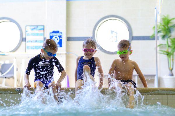 Small group swim lessons with a 3:1 ratio