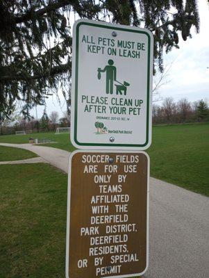 Dog & Soccer Field Signage